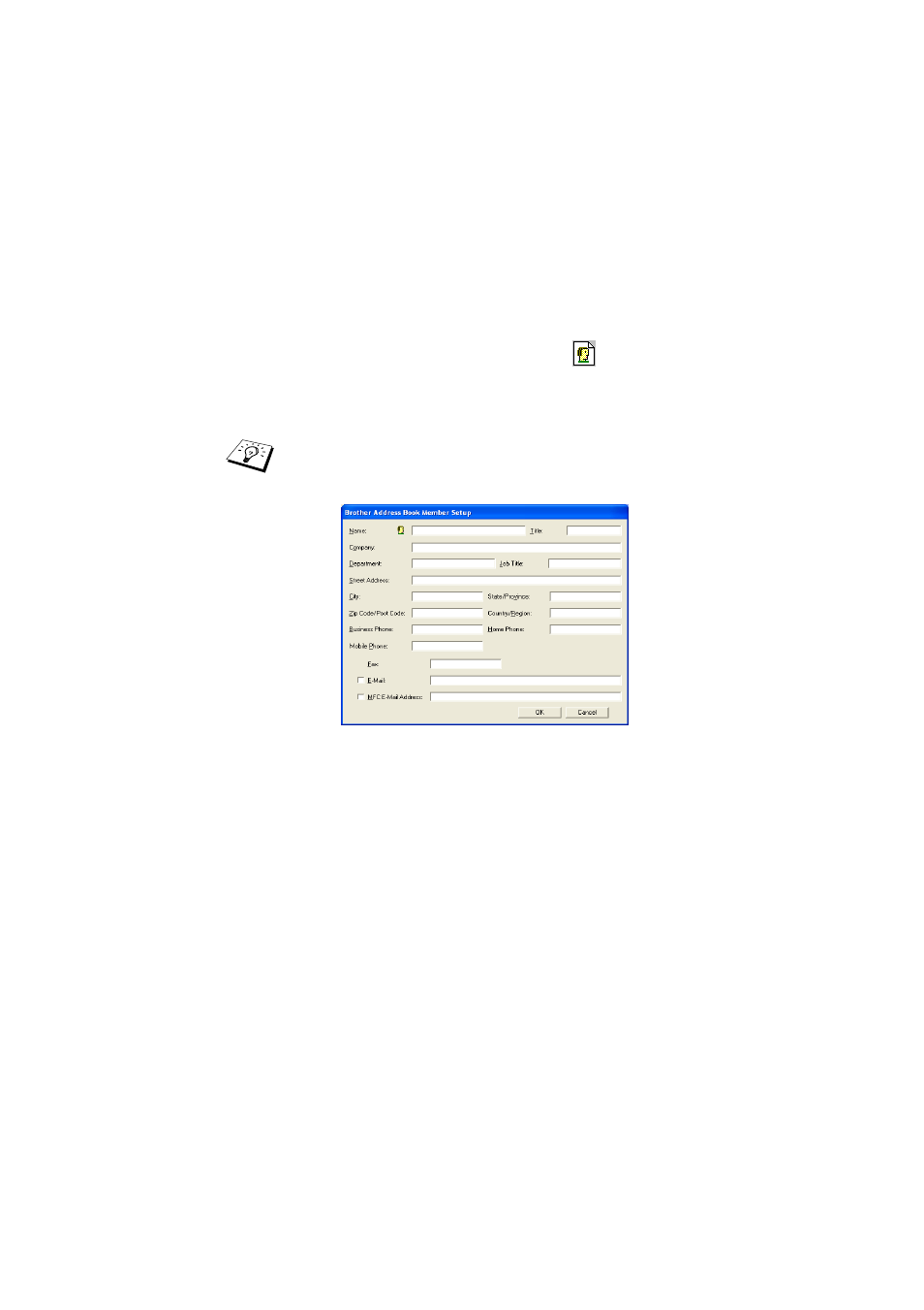 Setting up a member in the address book -10 | Brother MFC-3320CN User Manual | Page 88 / 105