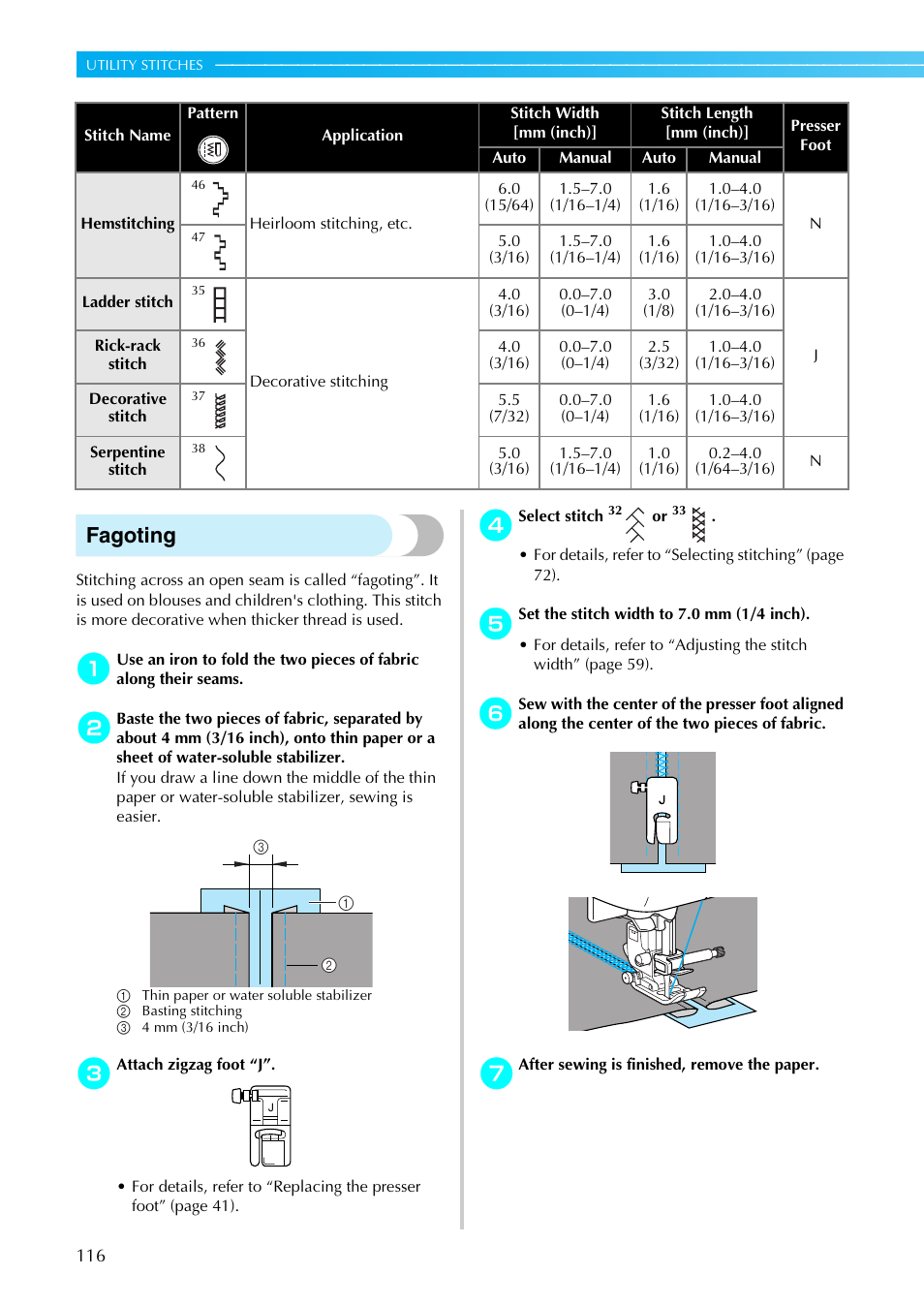Fagoting | Brother NX-800 User Manual | Page 118 / 176