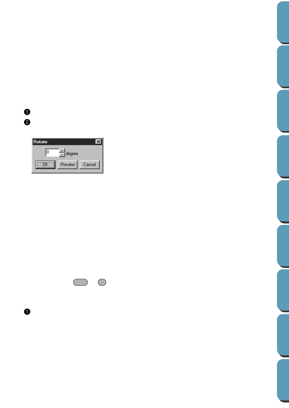 Numerical setting-rotate, Select all, Numerical setting-rotate • select all | Brother PE-DESIGN Ver.432 User Manual | Page 101 / 252