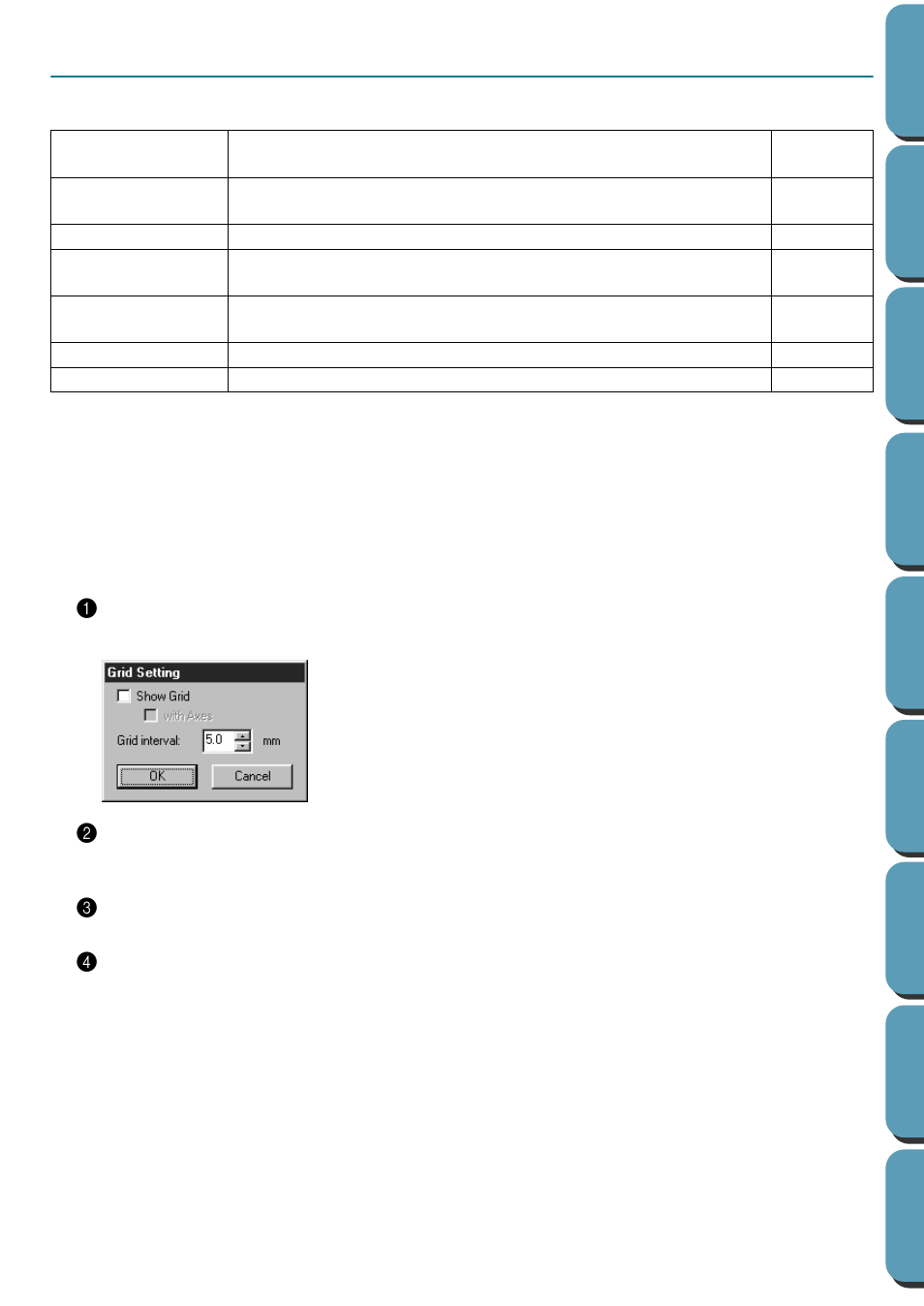 Display menu, Grid setup | Brother PE-DESIGN Ver.432 User Manual | Page 108 / 252