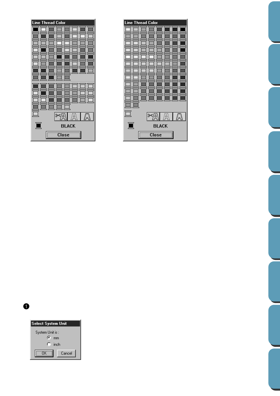 Select system unit | Brother PE-DESIGN Ver.432 User Manual | Page 113 / 252