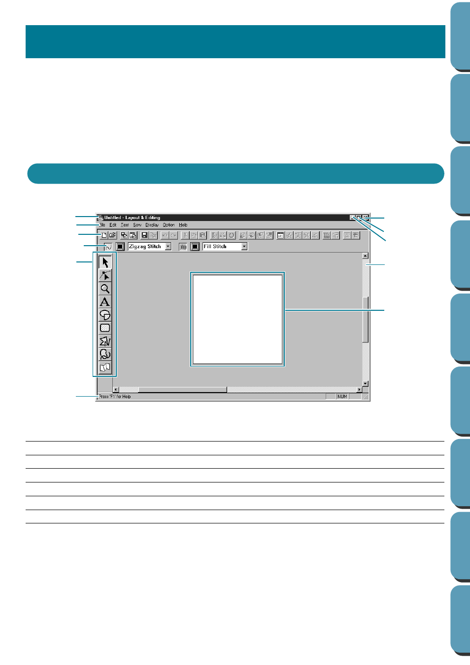 Layout & editing, The screen, La y | Out & editing | Brother PE-DESIGN Ver.432 User Manual | Page 127 / 252