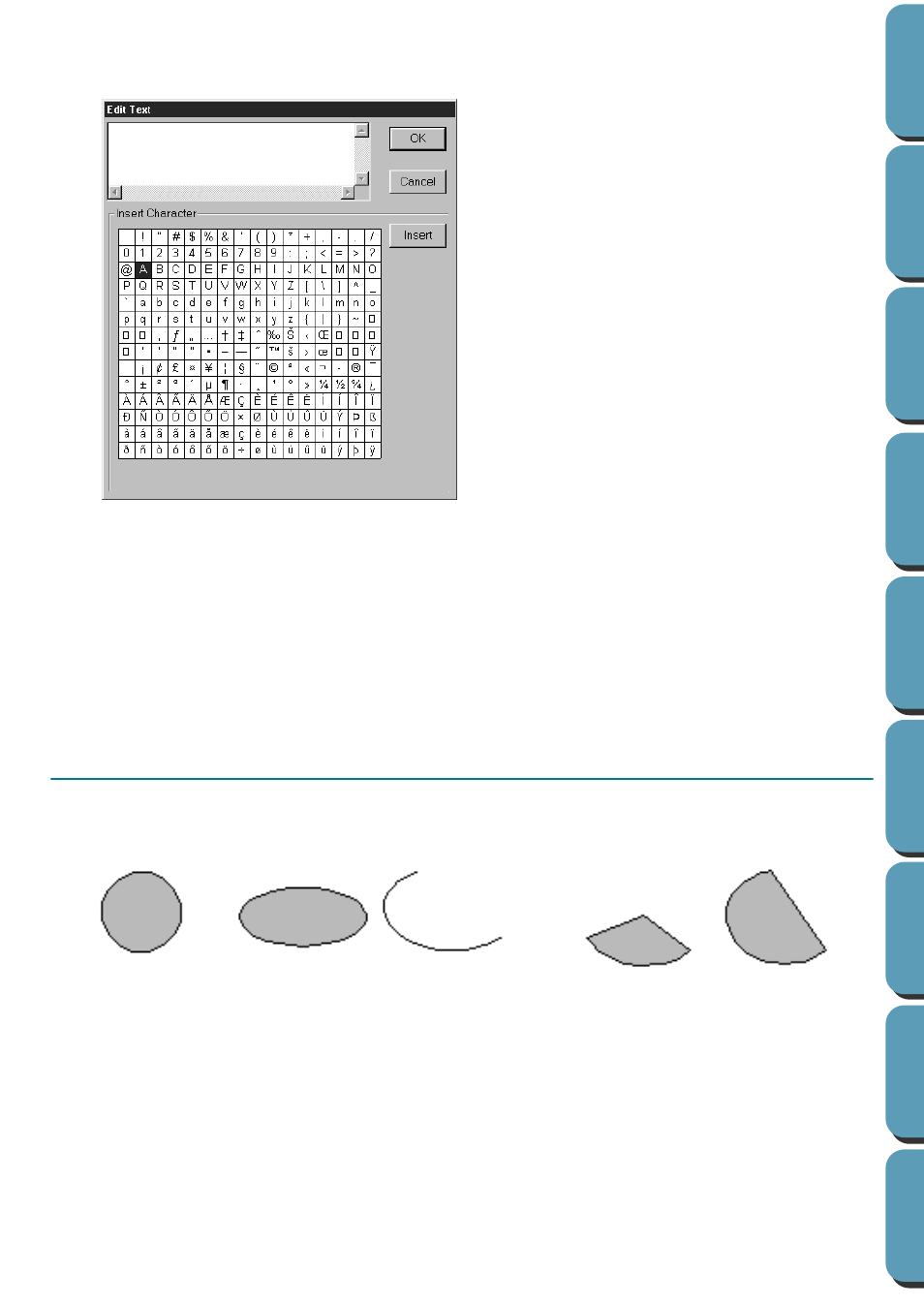 Circle and arc drawing mode | Brother PE-DESIGN Ver.432 User Manual | Page 138 / 252