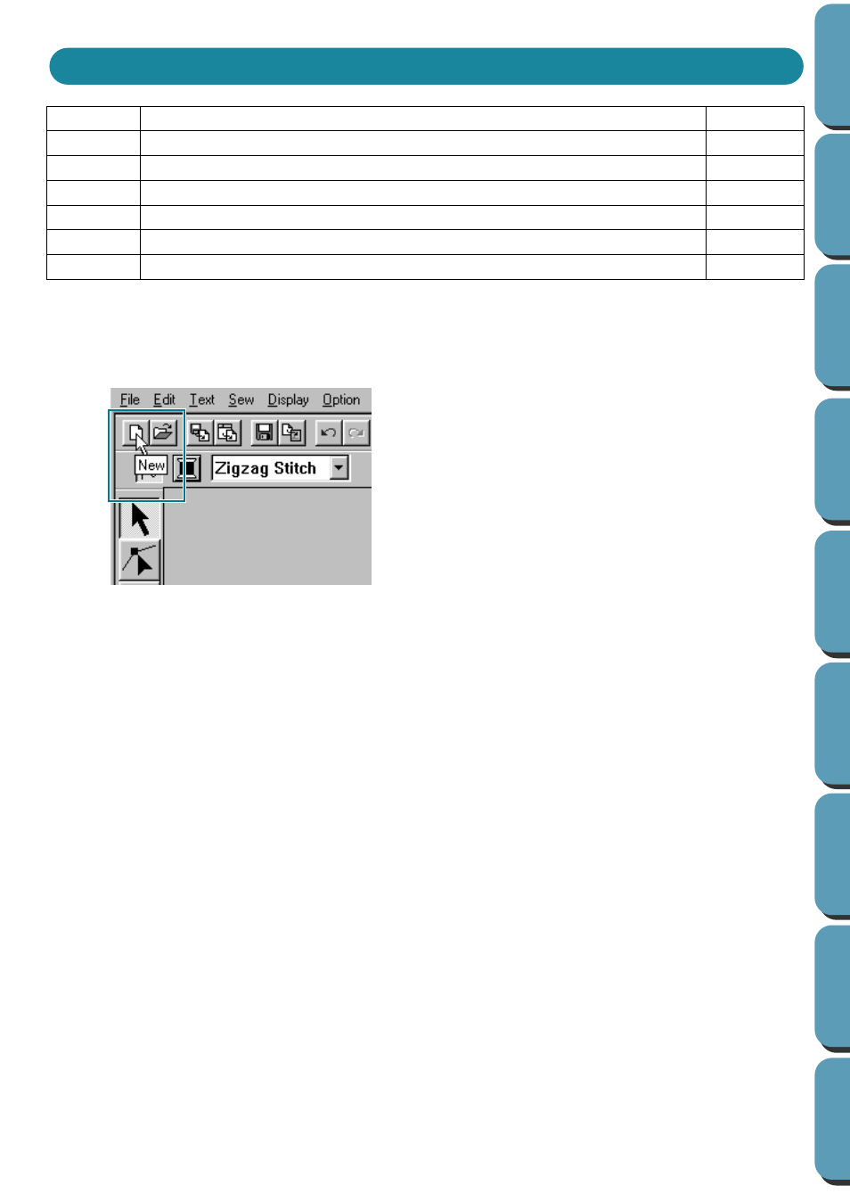 Using the menu bar and the toolbar | Brother PE-DESIGN Ver.432 User Manual | Page 156 / 252
