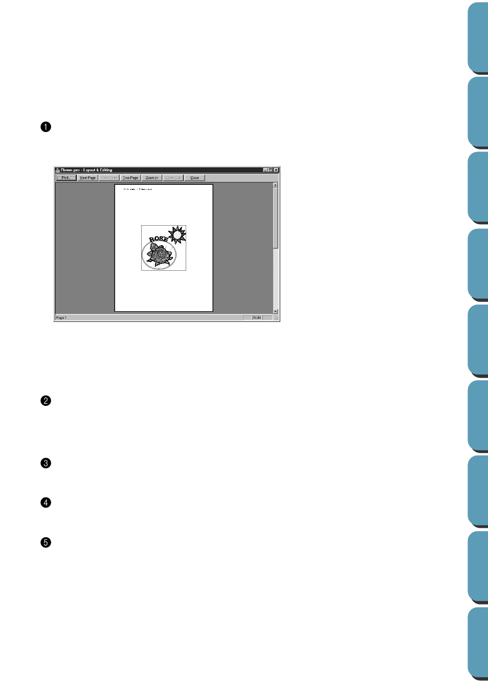 Print preview | Brother PE-DESIGN Ver.432 User Manual | Page 167 / 252