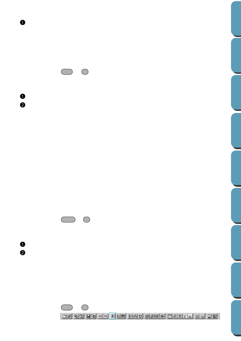 Group, Ungroup, Group • ungroup • cut | Brother PE-DESIGN Ver.432 User Manual | Page 171 / 252