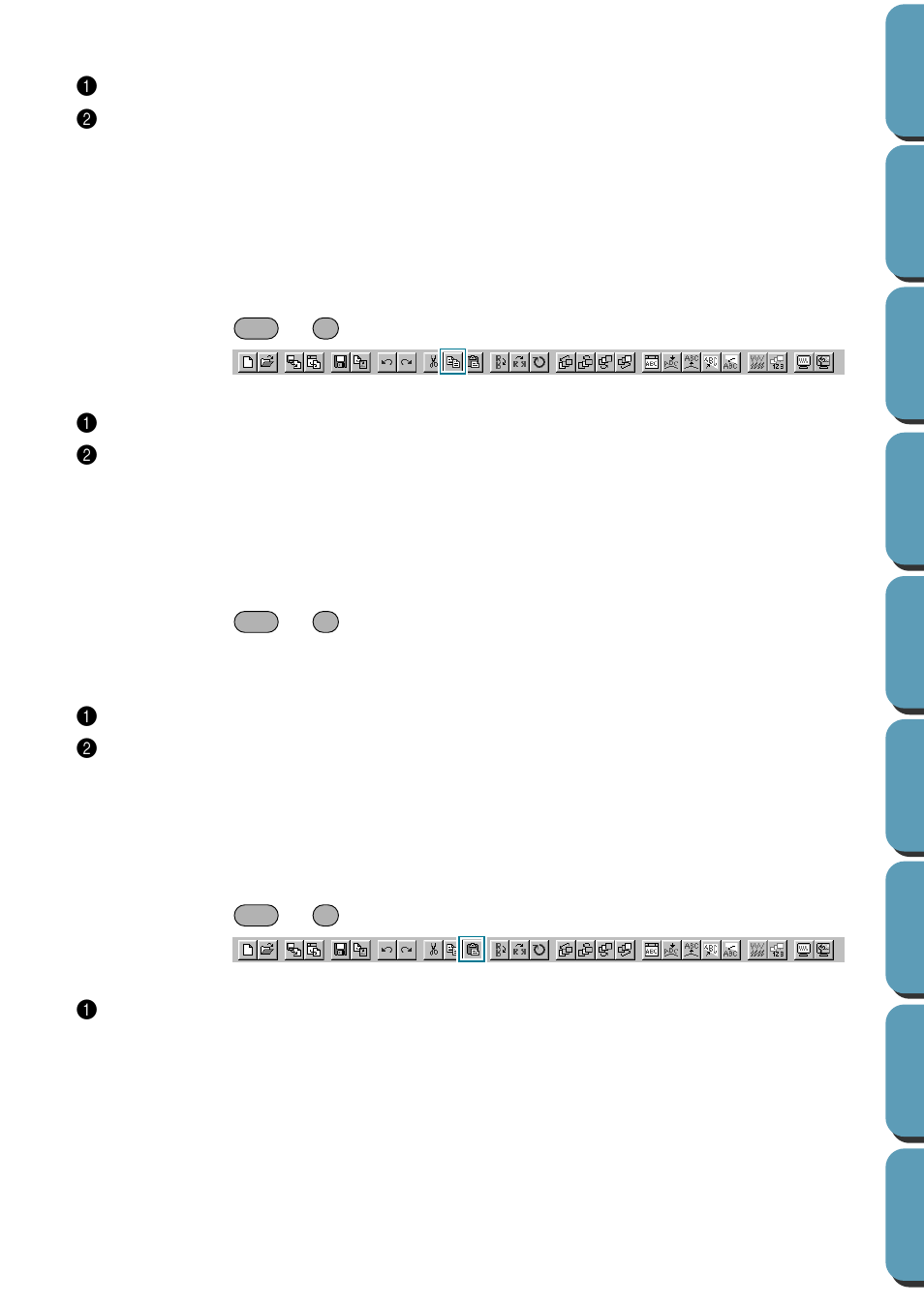 Copy, Duplicate, Paste | Copy • duplicate • paste | Brother PE-DESIGN Ver.432 User Manual | Page 172 / 252