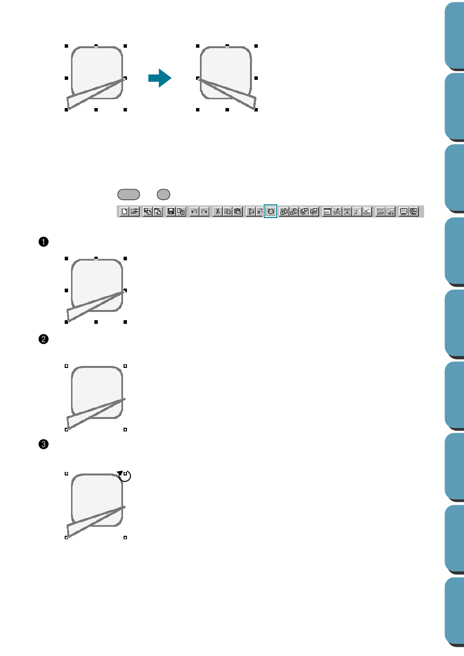 Rotate | Brother PE-DESIGN Ver.432 User Manual | Page 174 / 252