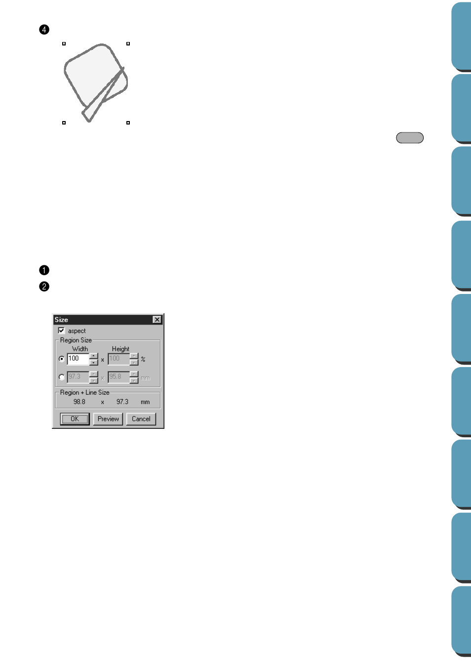 Numerical setting-size | Brother PE-DESIGN Ver.432 User Manual | Page 175 / 252