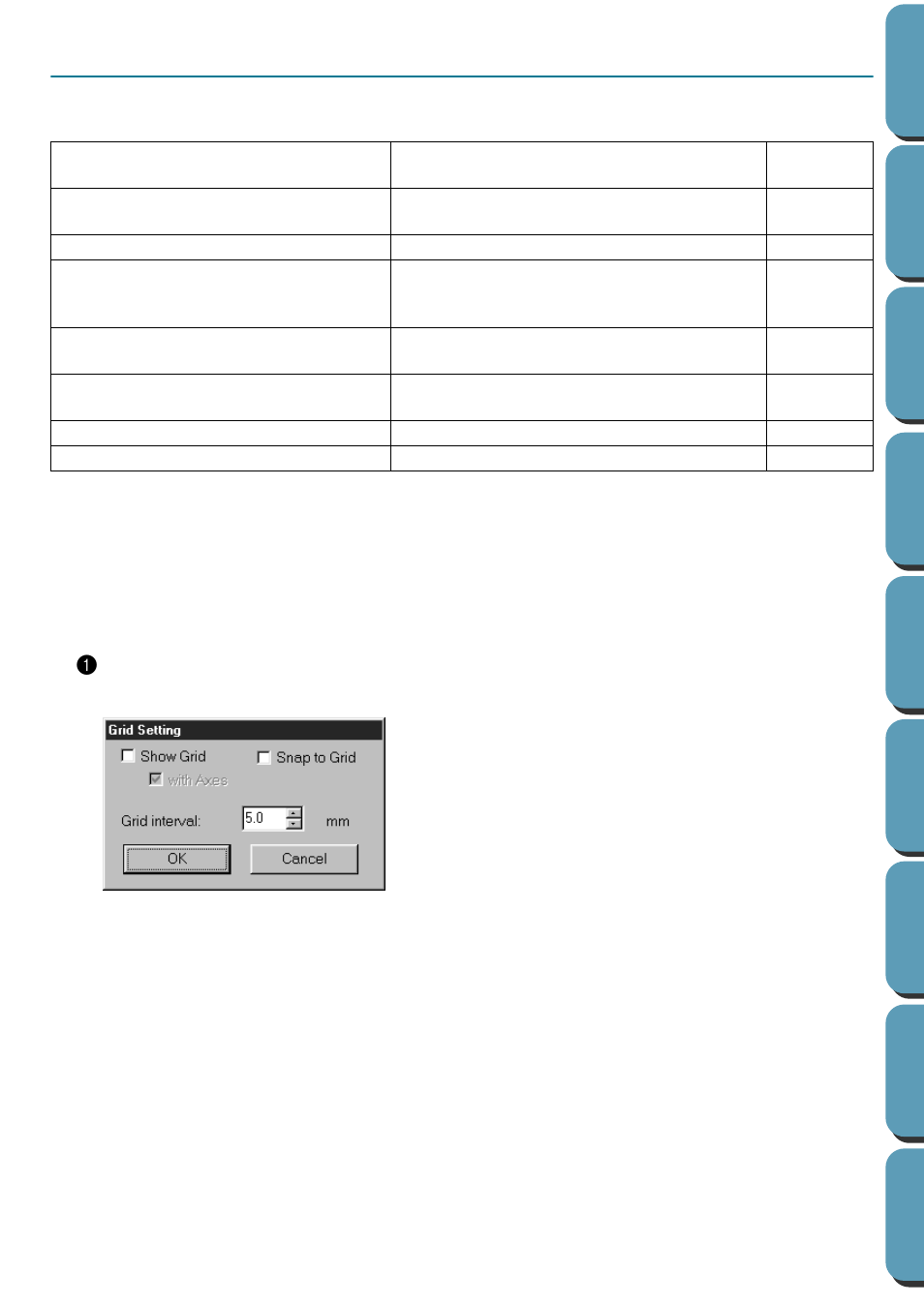 Display menu, Grid setup | Brother PE-DESIGN Ver.432 User Manual | Page 199 / 252