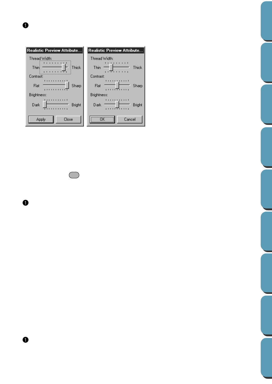 Template-on, faded, off, Toolbar, Template-on, faded, off • toolbar | Brother PE-DESIGN Ver.432 User Manual | Page 201 / 252