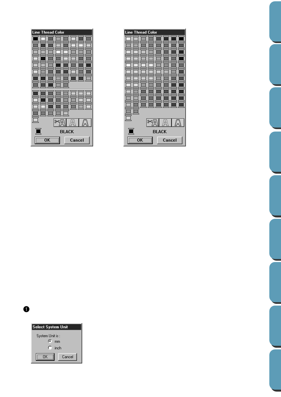 Select system unit | Brother PE-DESIGN Ver.432 User Manual | Page 206 / 252