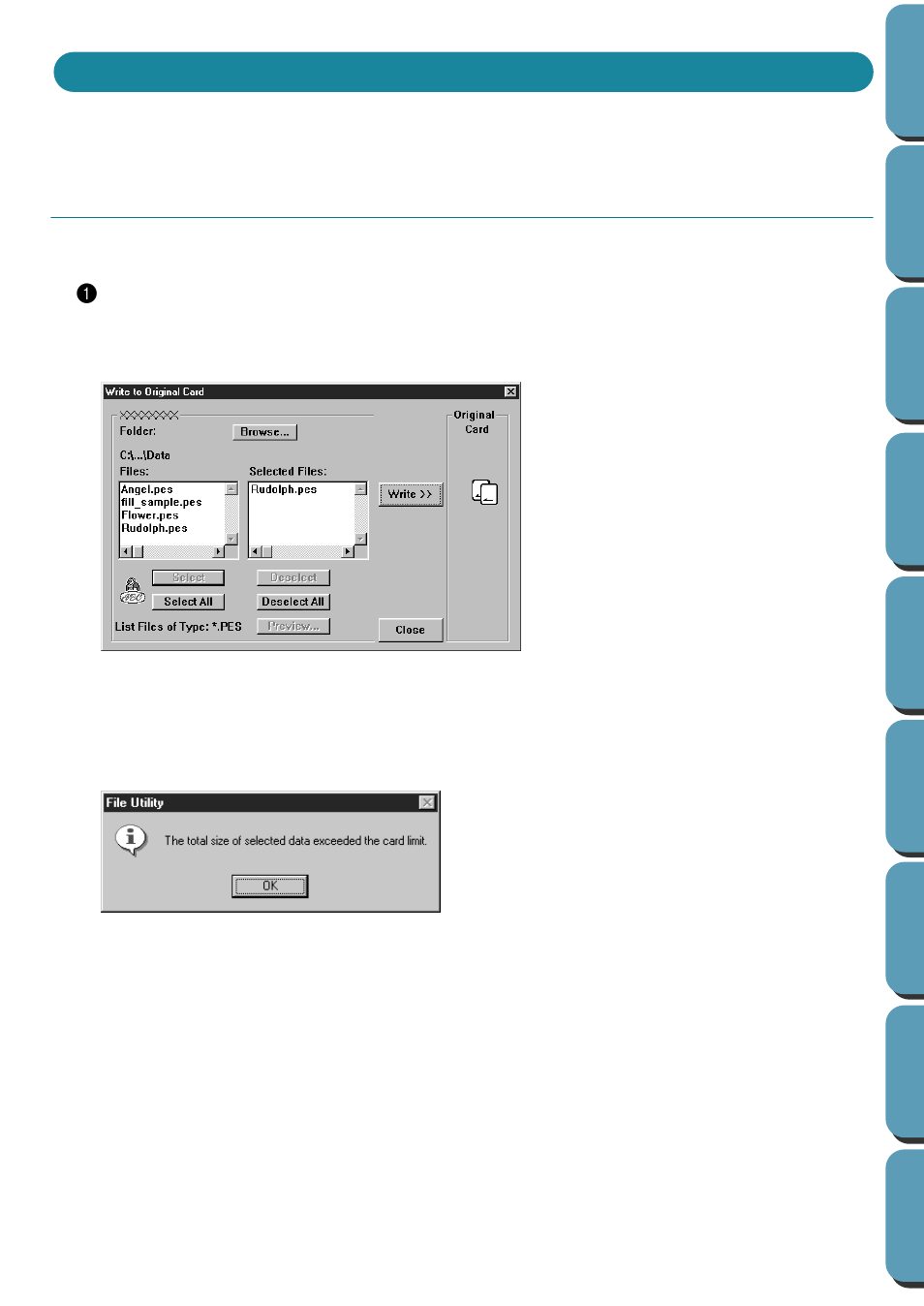 Writing to an original card, Operation | Brother PE-DESIGN Ver.432 User Manual | Page 214 / 252