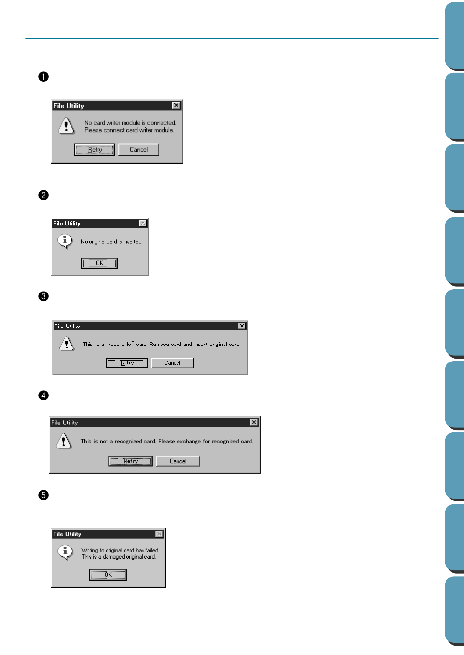 Error messages | Brother PE-DESIGN Ver.432 User Manual | Page 216 / 252