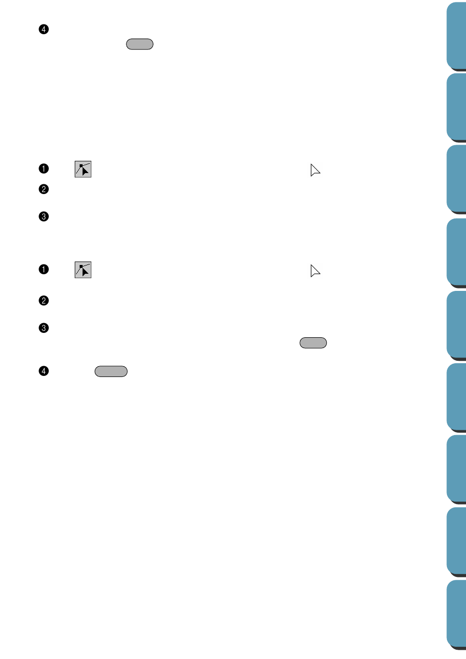 Inserting points, Deleting points, Inserting points • deleting points | Inserting points 1, Deleting points 1 | Brother PE-DESIGN Ver.432 User Manual | Page 224 / 252