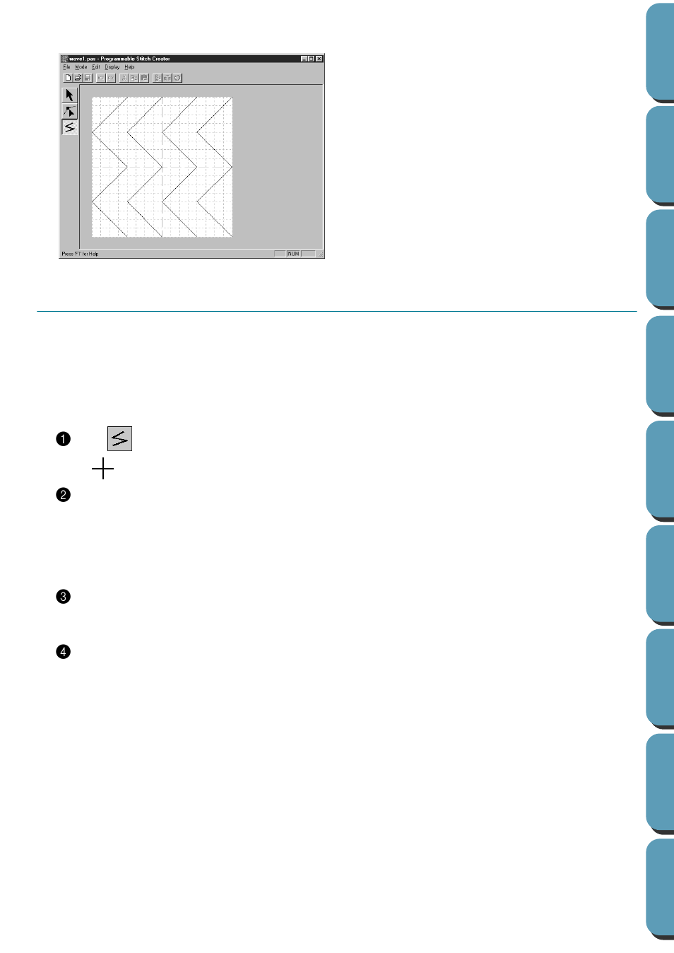 Drawing lines to edit the programmable stitch, Step 3 | Brother PE-DESIGN Ver.432 User Manual | Page 59 / 252