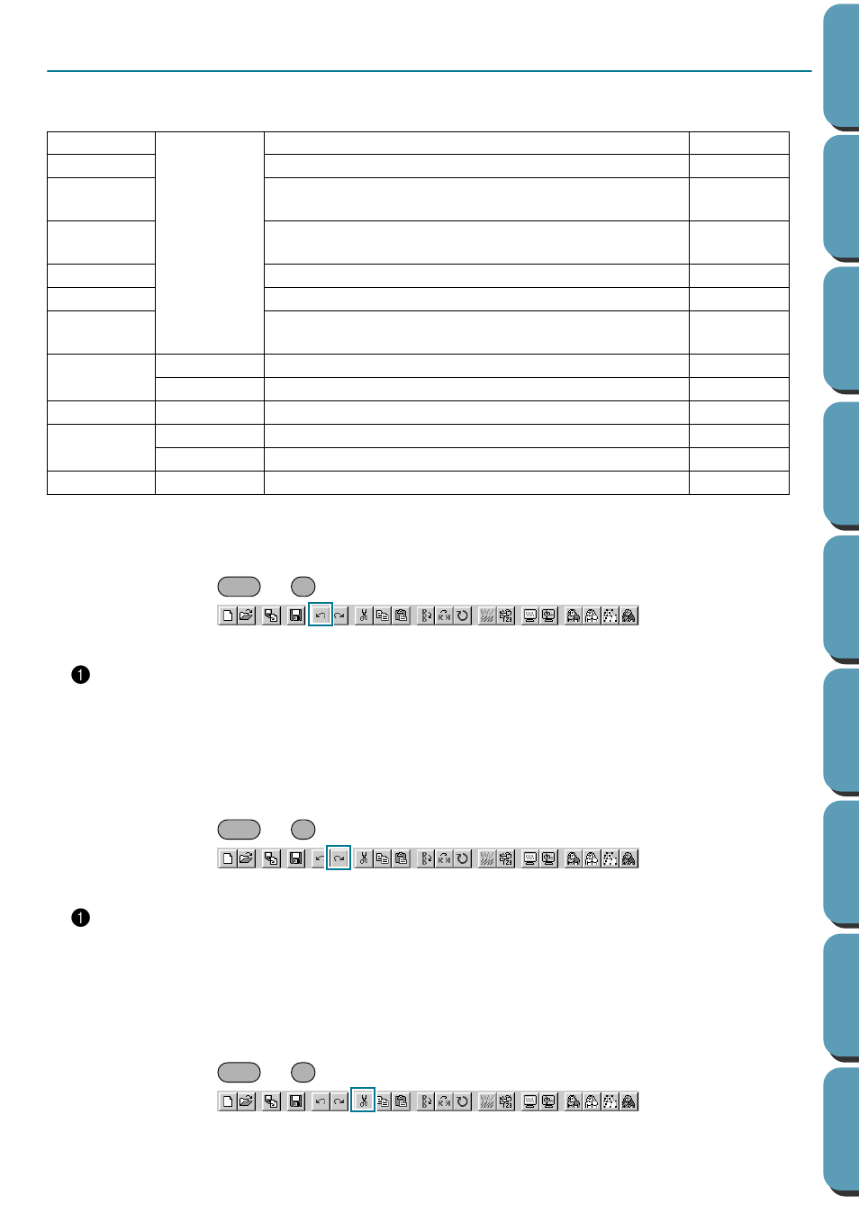 Edit menu, Undo, Redo | Undo • redo • cut | Brother PE-DESIGN Ver.432 User Manual | Page 97 / 252