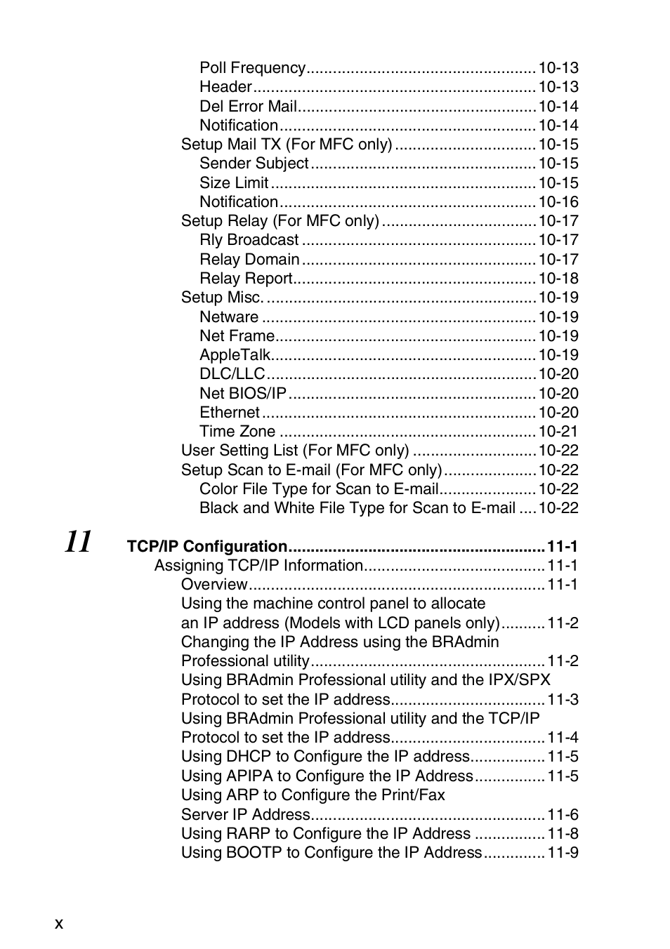 Brother MFC 8840D User Manual | Page 11 / 176