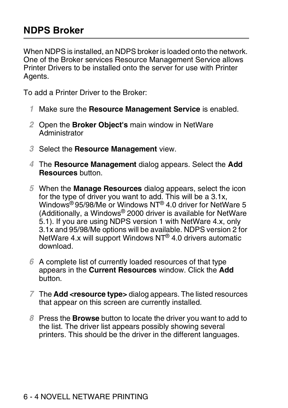 Ndps broker, Ndps broker -4 | Brother MFC 8840D User Manual | Page 61 / 176