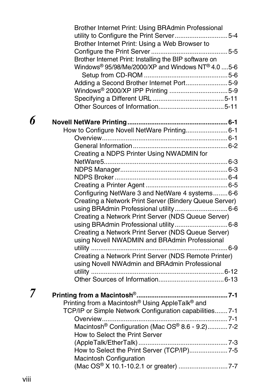 Brother MFC 8840D User Manual | Page 9 / 176