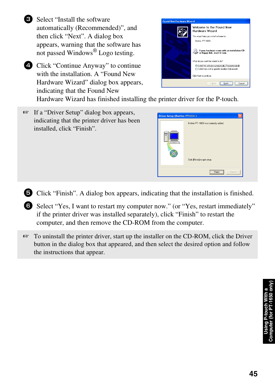 Logo testing | Brother PT-1600 User Manual | Page 53 / 152