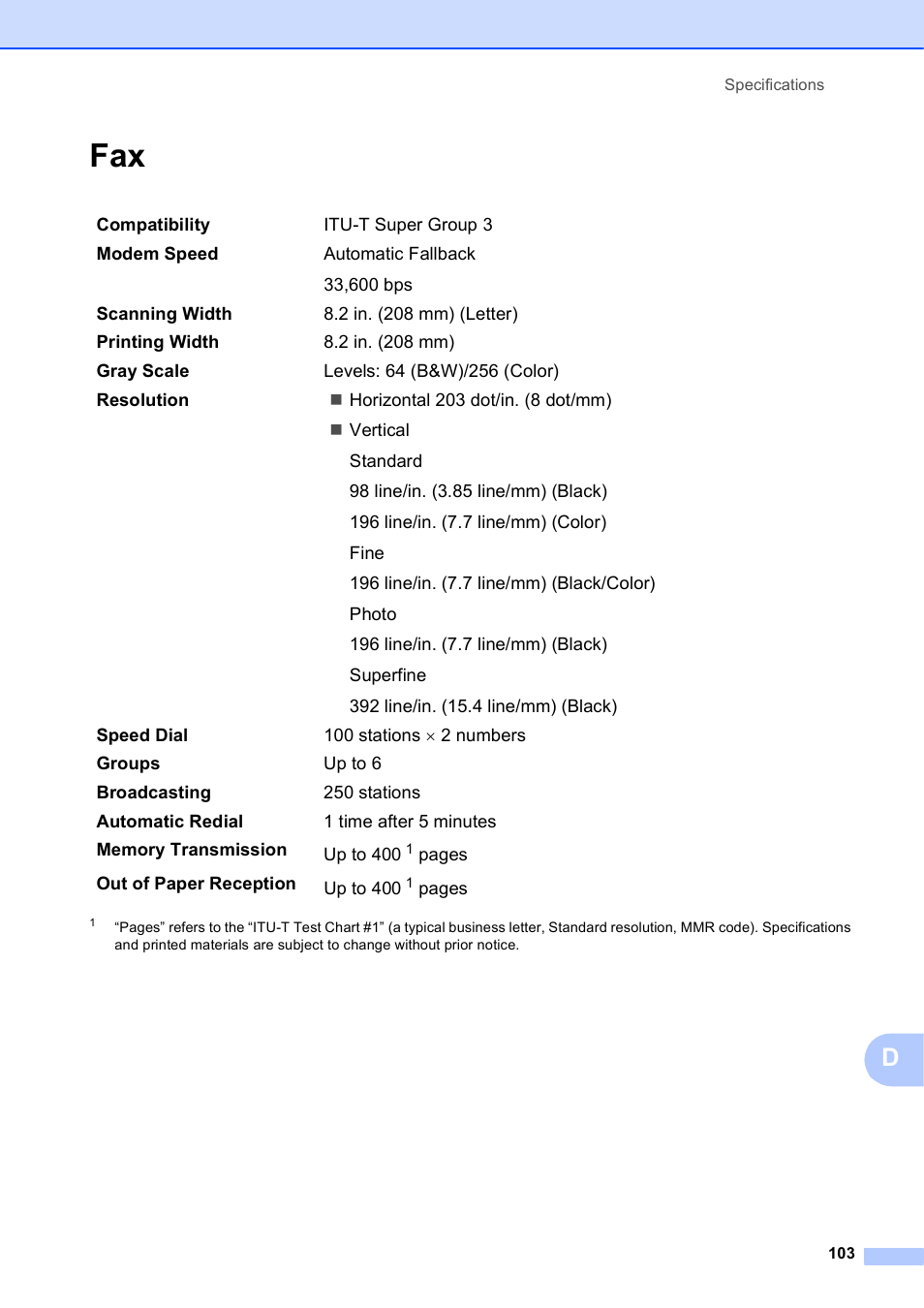 Brother MFC-J630W User Manual | Page 117 / 129