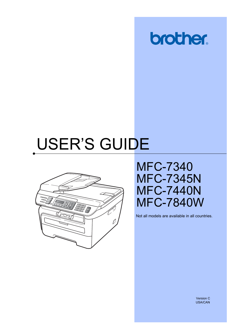 Brother MFC 7840W User Manual | 192 pages