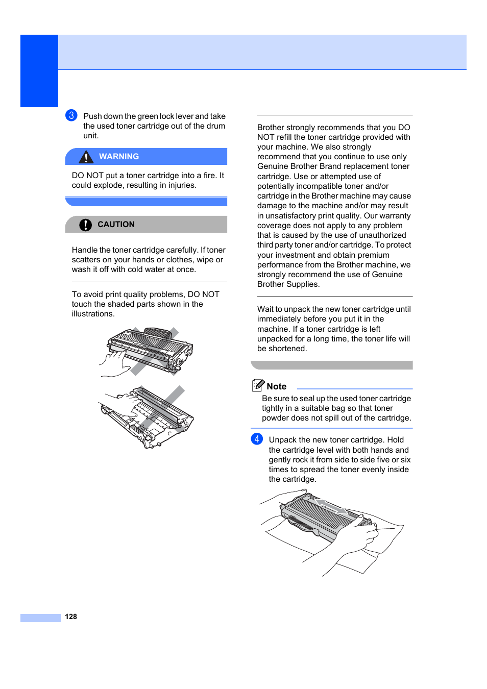 Caution | Brother MFC 7840W User Manual | Page 142 / 192