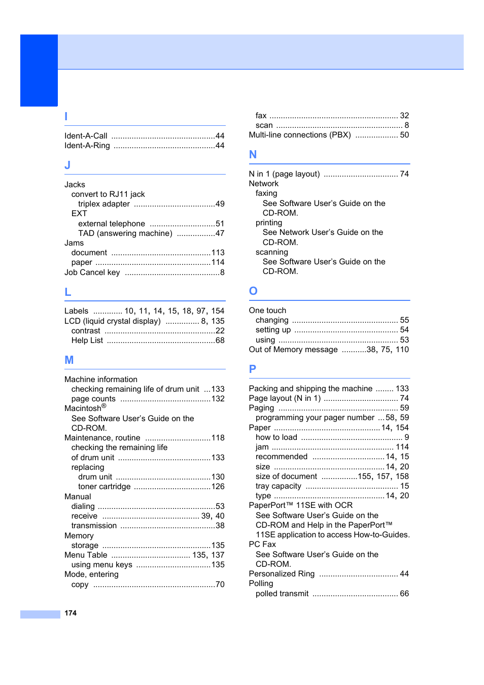 Brother MFC 7840W User Manual | Page 188 / 192