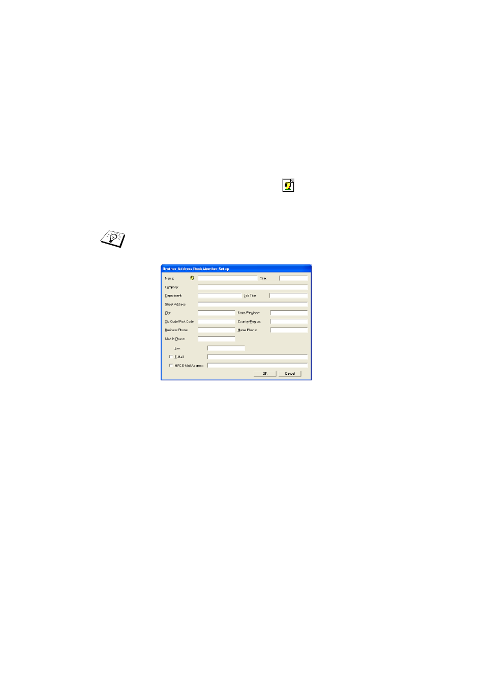 Setting up a member in the address book -10 | Brother FAX 1920CN User Manual | Page 89 / 103