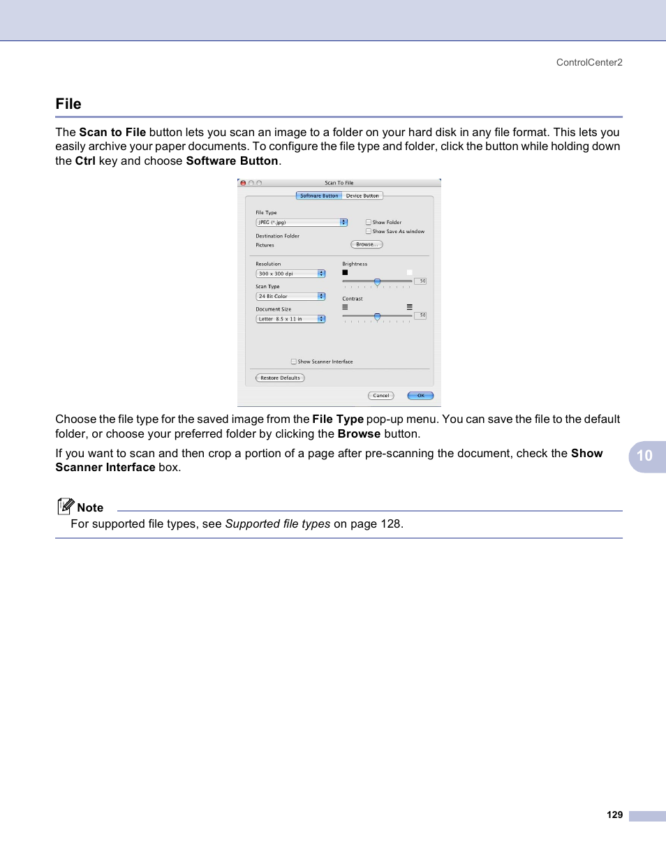 File, 10 file | Brother MFC-3360C User Manual | Page 135 / 155