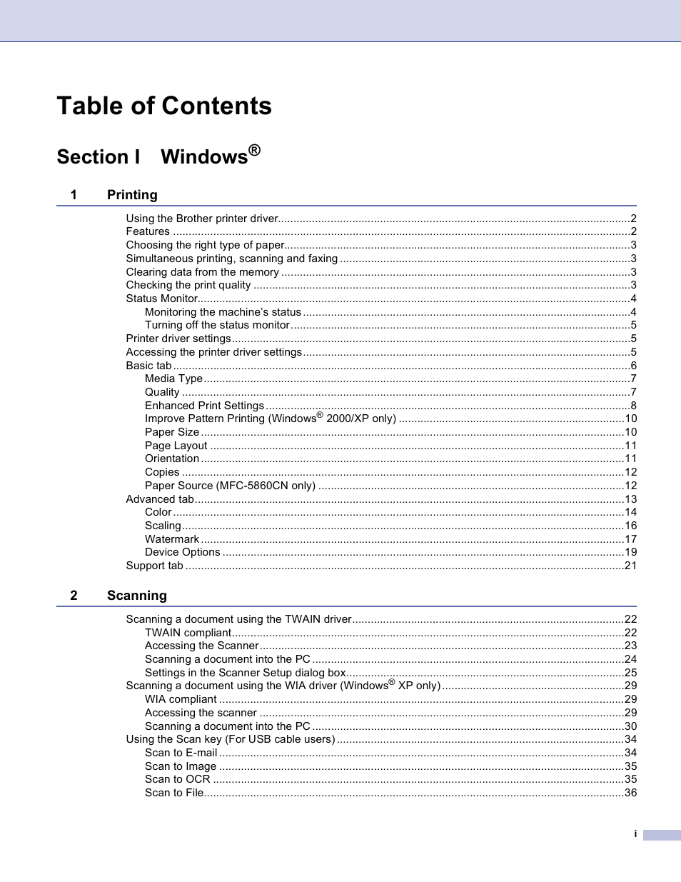 Brother MFC-3360C User Manual | Page 2 / 155