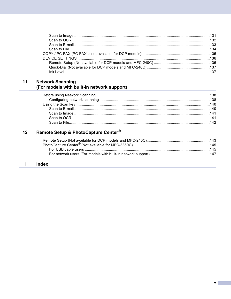 Brother MFC-3360C User Manual | Page 6 / 155