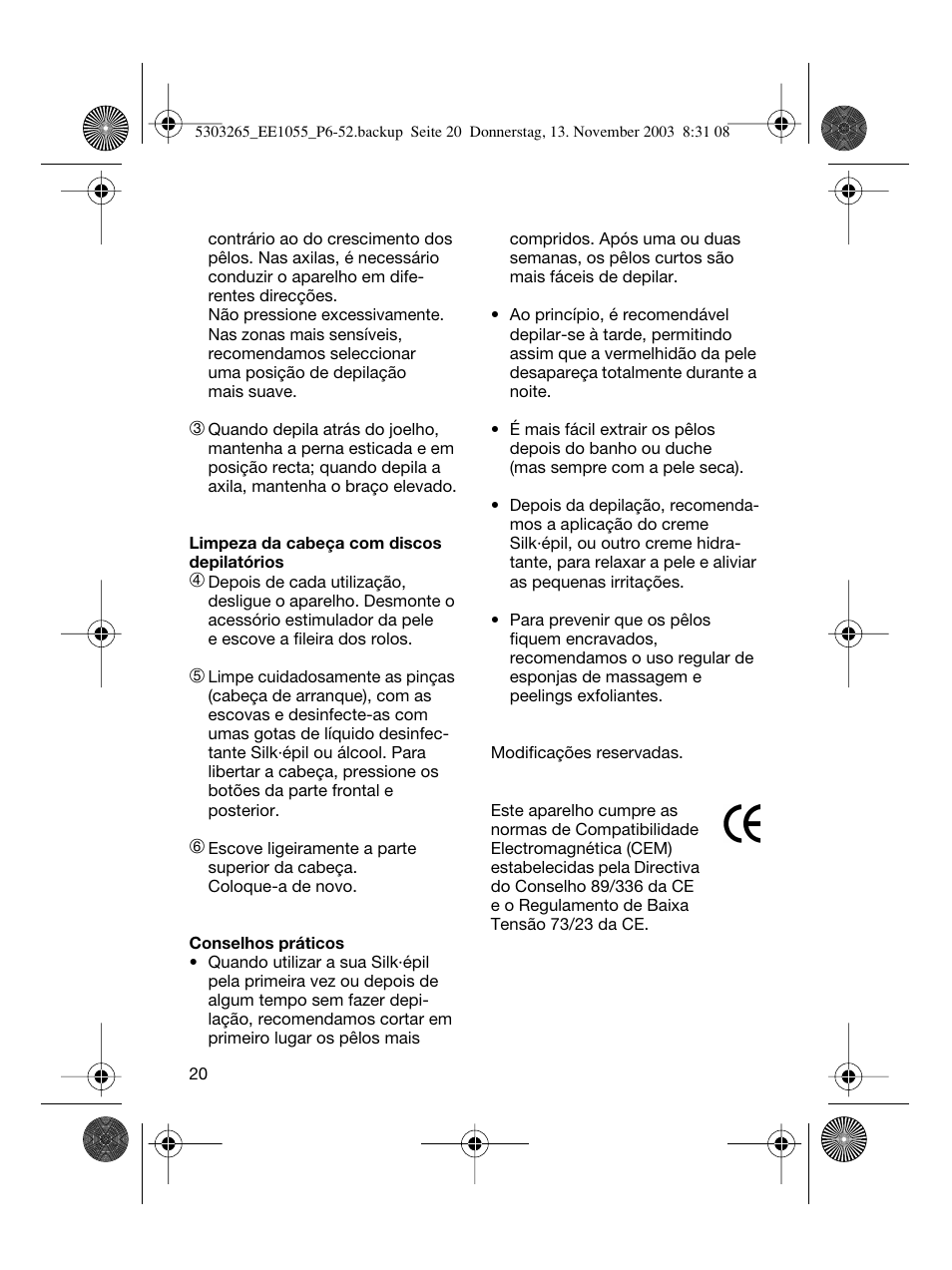 Braun EE1020 Silk-épil SuperSoft User Manual | Page 19 / 47