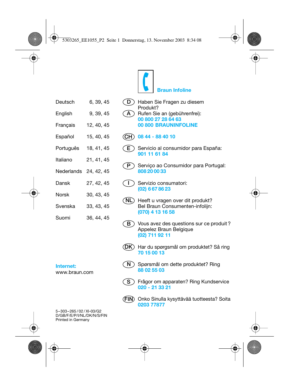 Braun EE1020 Silk-épil SuperSoft User Manual | Page 2 / 47