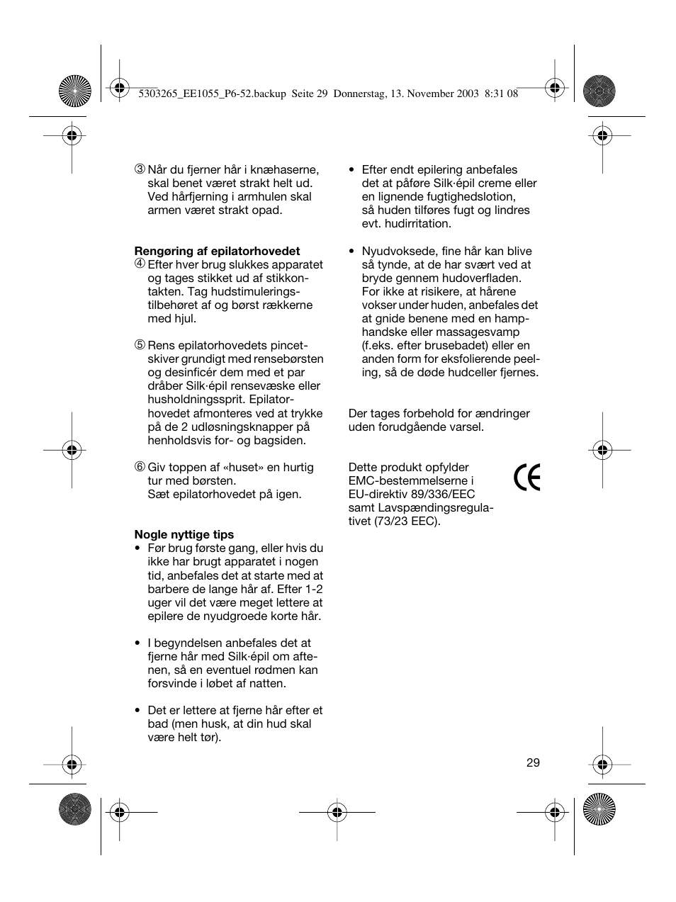 Braun EE1020 Silk-épil SuperSoft User Manual | Page 28 / 47