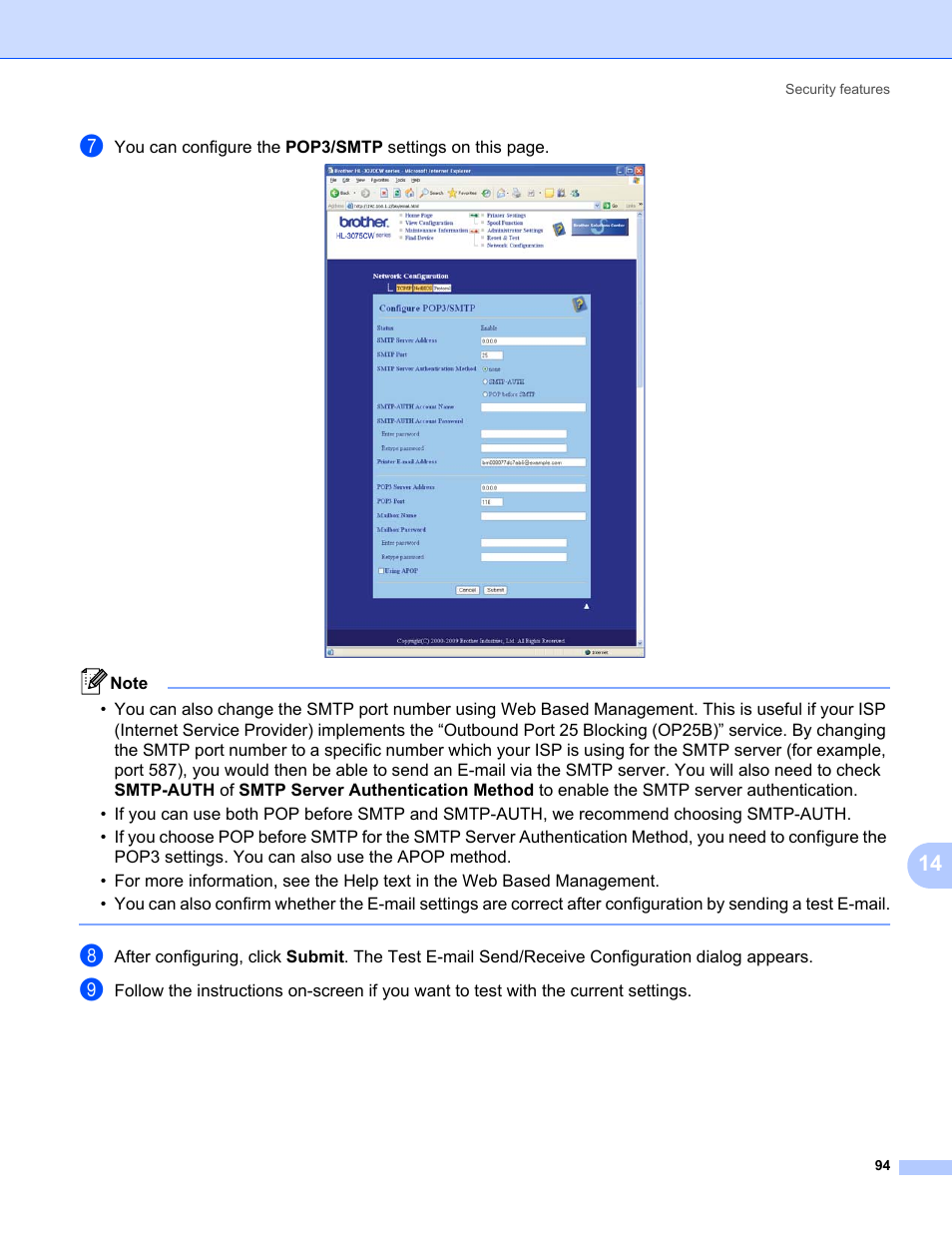 Brother HL-3075CW User Manual | Page 104 / 143