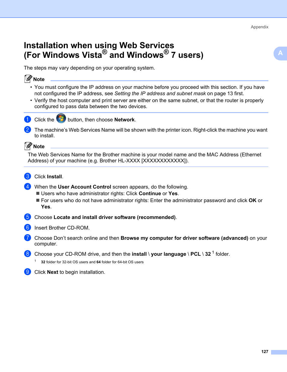 And windows, 7 users) | Brother HL-3075CW User Manual | Page 137 / 143