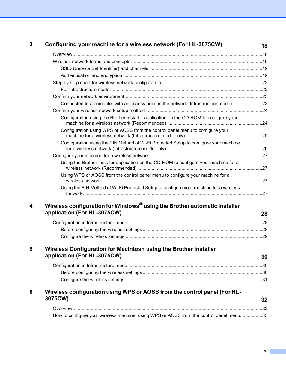 Brother HL-3075CW User Manual | Page 7 / 143