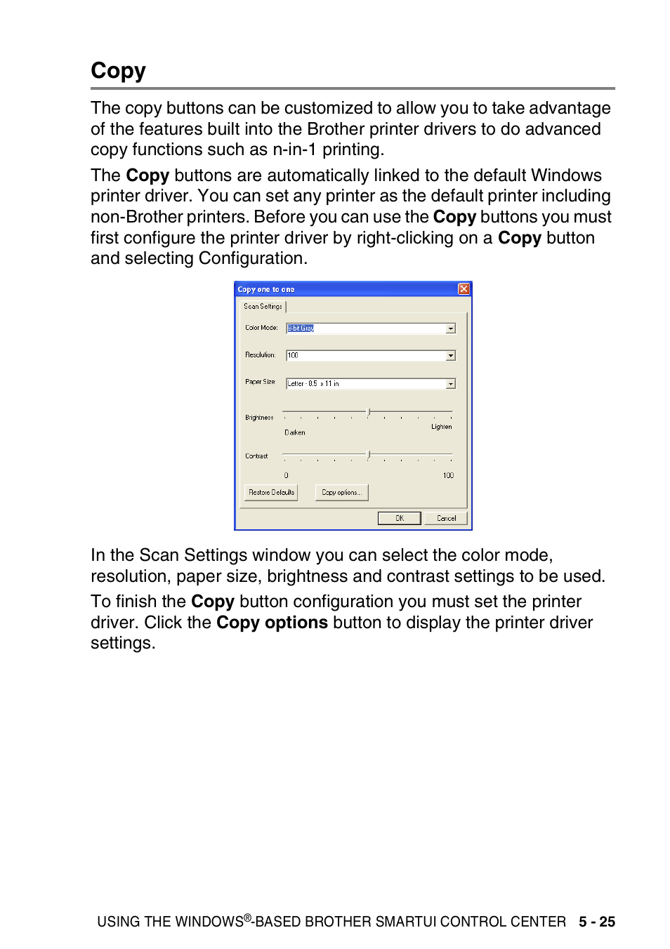 Copy, Copy -25 | Brother MFC 8220 User Manual | Page 113 / 198