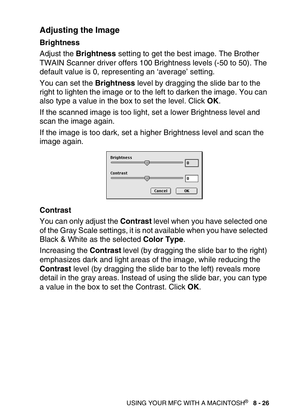 Adjusting the image, Using presto | Brother MFC 8220 User Manual | Page 177 / 198