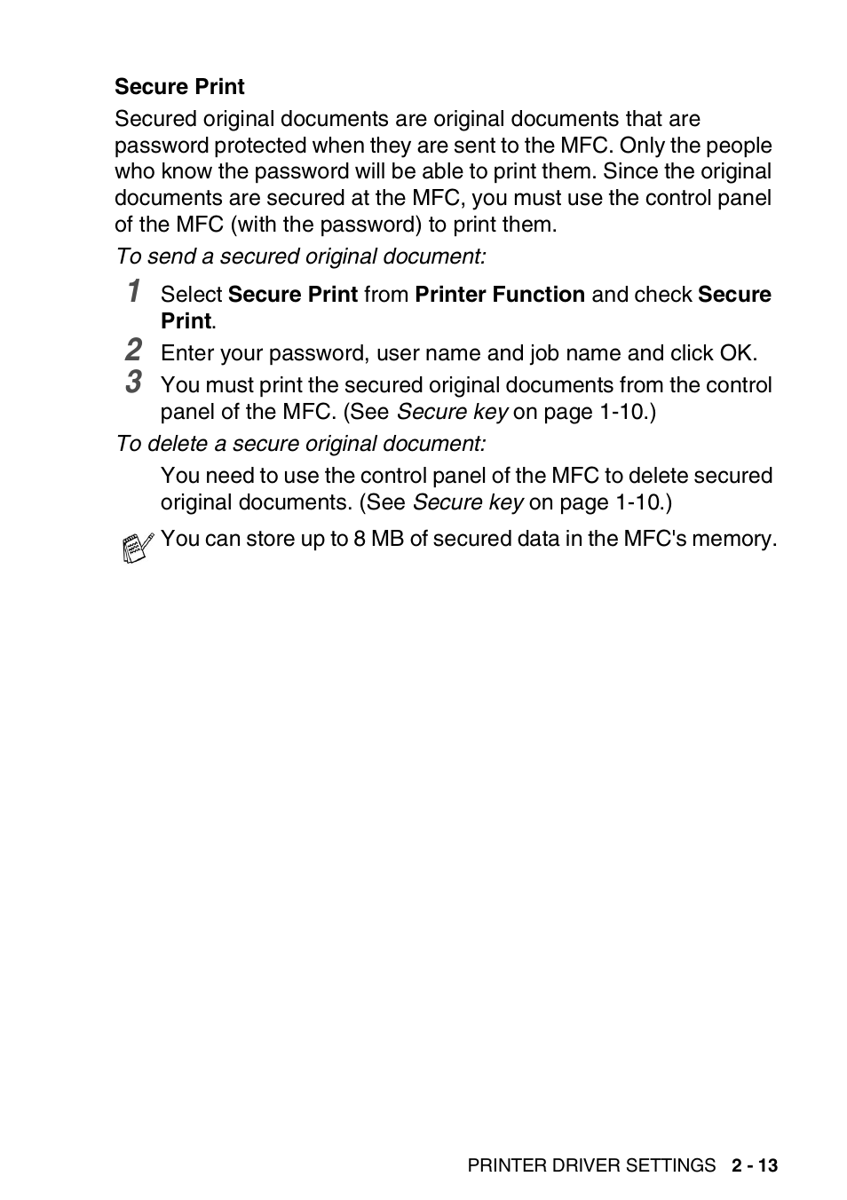 Brother MFC 8220 User Manual | Page 33 / 198