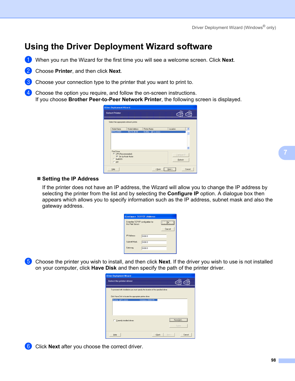Using the driver deployment wizard software | Brother MFC-685CW User Manual | Page 106 / 136