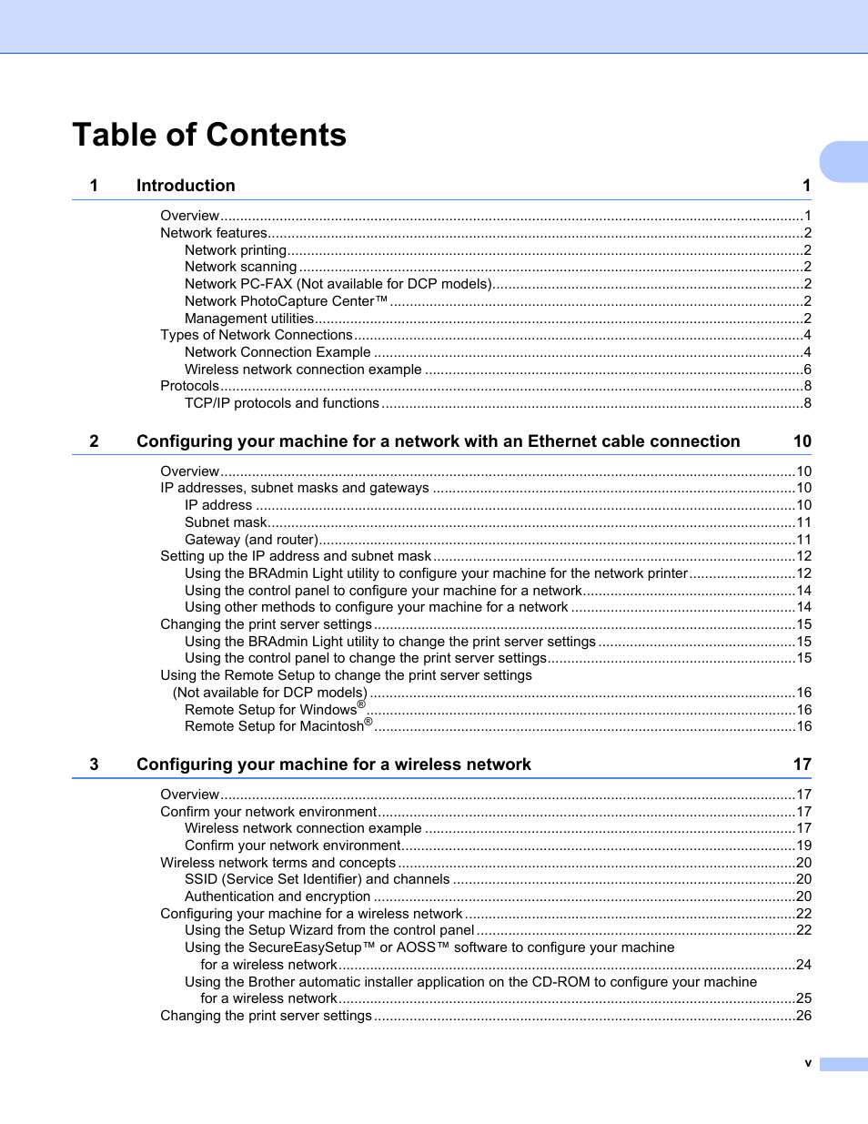 Brother MFC-685CW User Manual | Page 6 / 136