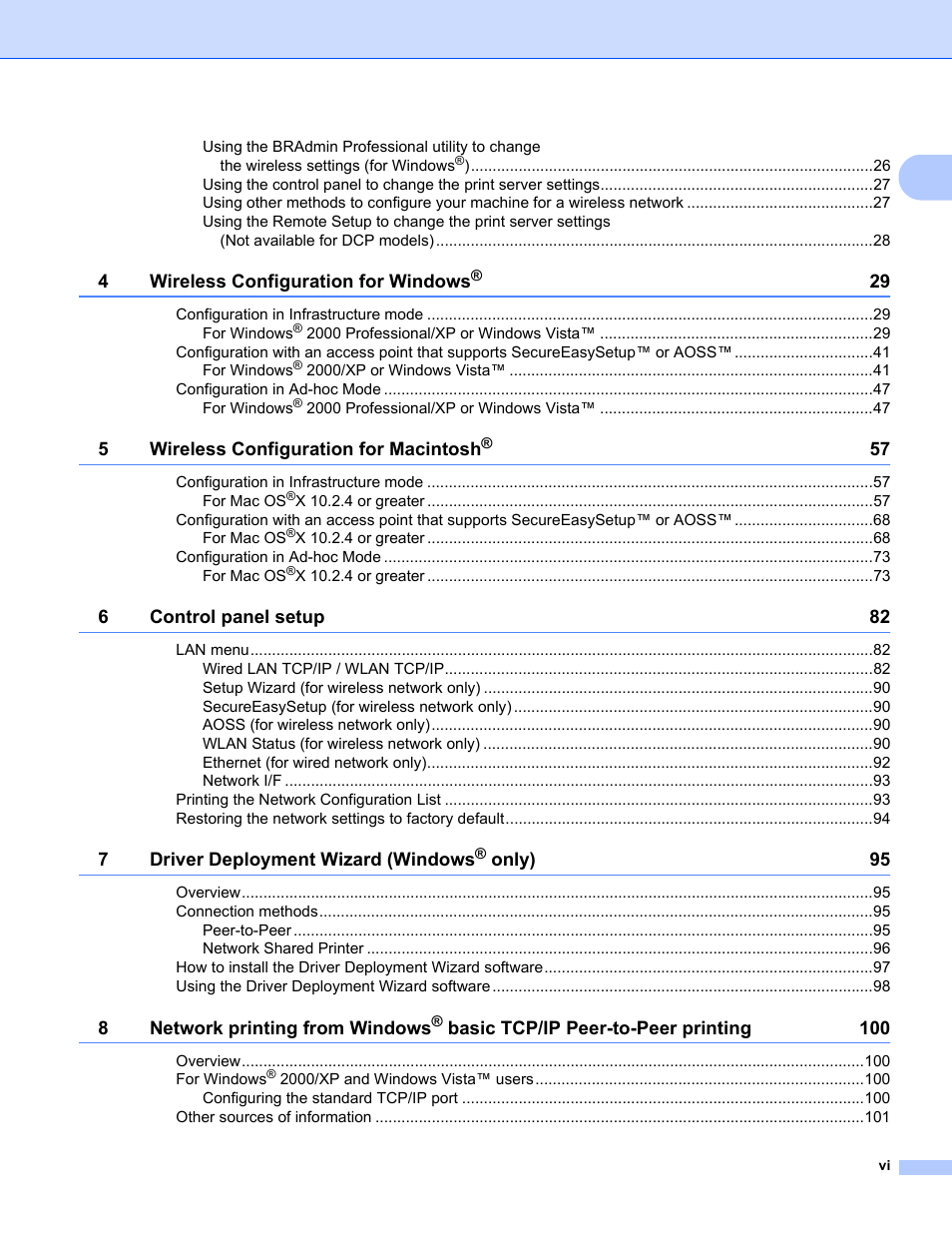 Brother MFC-685CW User Manual | Page 7 / 136