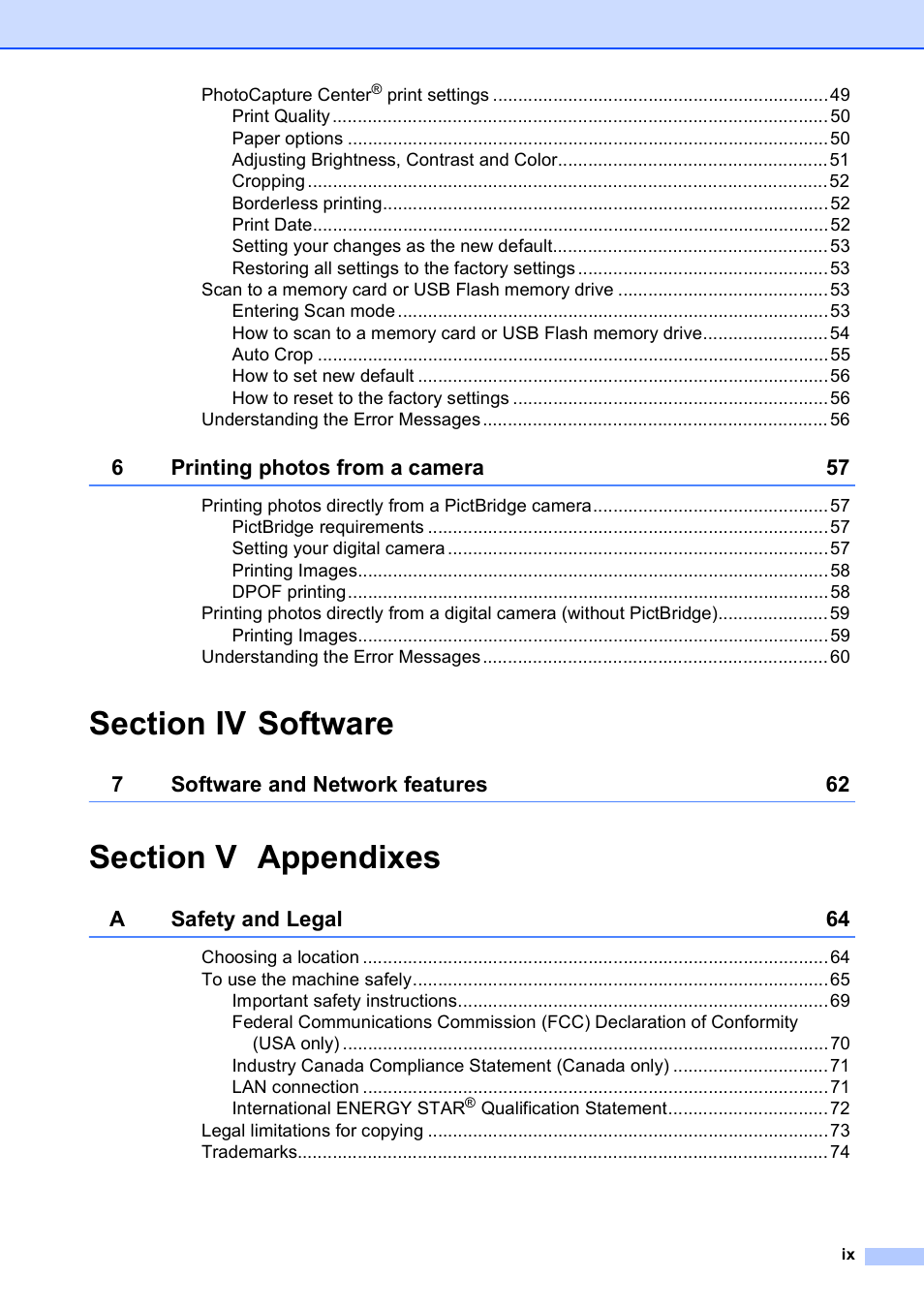 Brother DCP-395CN User Manual | Page 11 / 140