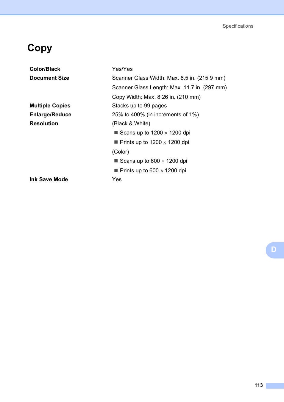 Copy | Brother DCP-395CN User Manual | Page 125 / 140