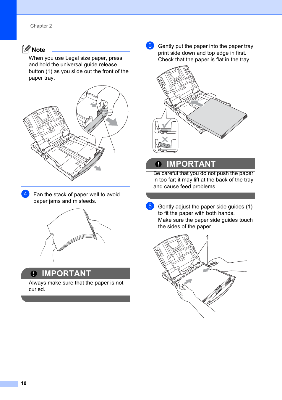Important | Brother DCP-395CN User Manual | Page 22 / 140