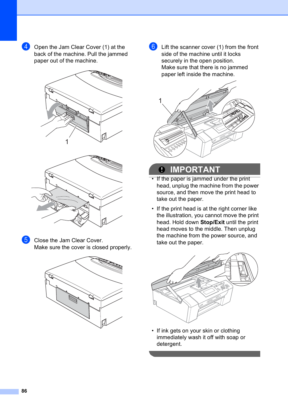 Important | Brother DCP-395CN User Manual | Page 98 / 140