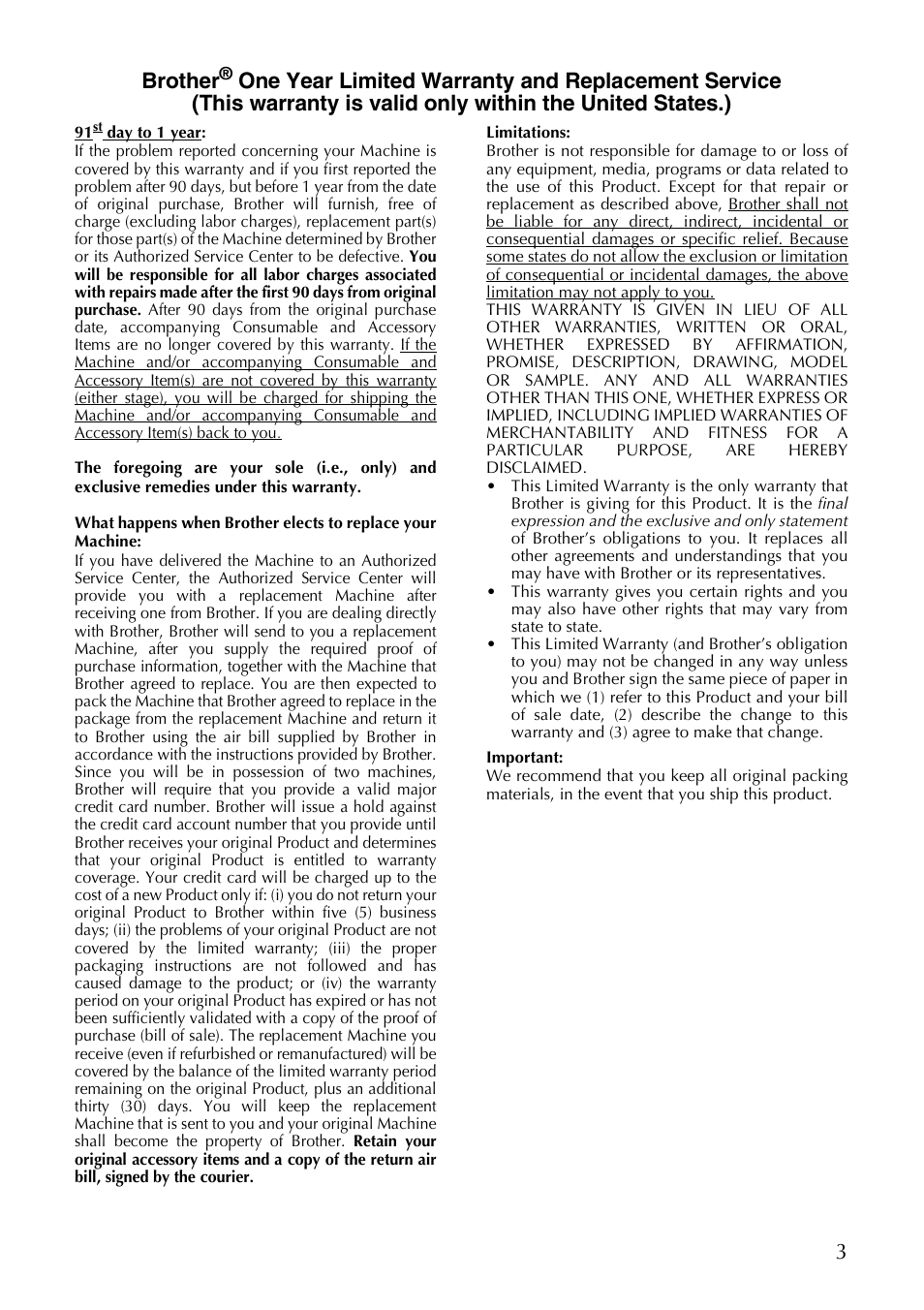3brother | Brother PS-9000 User Manual | Page 4 / 47